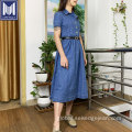 Vintage Long Dress Women Vintage organic cotton denim clothes women long dress Manufactory